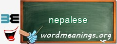 WordMeaning blackboard for nepalese